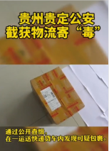 <em>快遞</em>運“毒”<em>被</em>貴州貴定警方截獲，法網難逃。