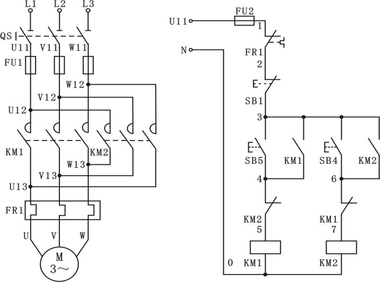 接觸器聯(lián)鎖的<em>三相</em>異步電動機(jī)正反轉(zhuǎn)控制<em>電路</em>
