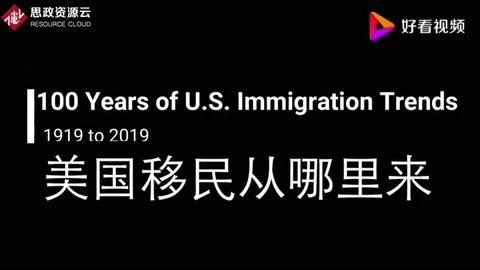 1919-2019年美國移民來源國排名