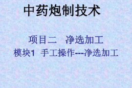 課件：中藥學(xué)專業(yè)《中藥炮制學(xué)—項目二凈選加工—模塊一手工操作—凈選加工》