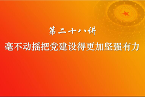 毫不動搖把黨建設(shè)得更加堅強有力