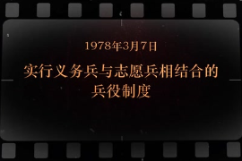 1978年3月7日 實行義務兵與志愿兵相結合的兵役制度