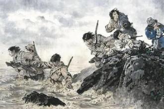 美育類資源—《八女投江》王盛烈創(chuàng)作的國(guó)畫(huà)作品